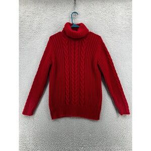Vintage 90s Eddie Bauer Cable Knit Sweater Women‎ Large Angora Blend Cardigan HK